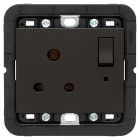 VIMAR - PRESA 2P+T 5A INGLESE INTERR. NERO 30215.G