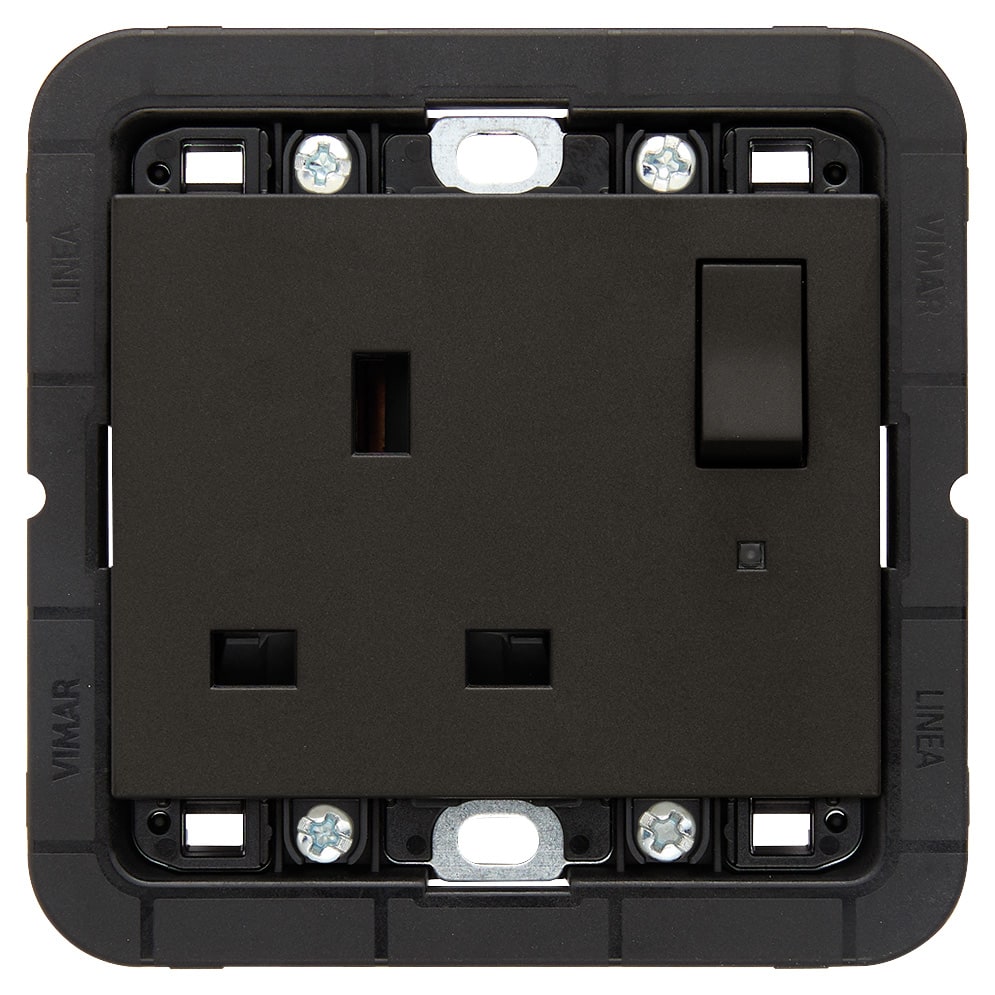 VIMAR - PRESA 2P+T 13A INGLESE INTERR. NERO 30221.G