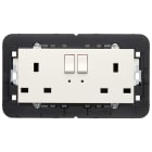 VIMAR - 2 PRESE 2P+T 13A INGLESE INT+SPIA BIANCO 30222.LB