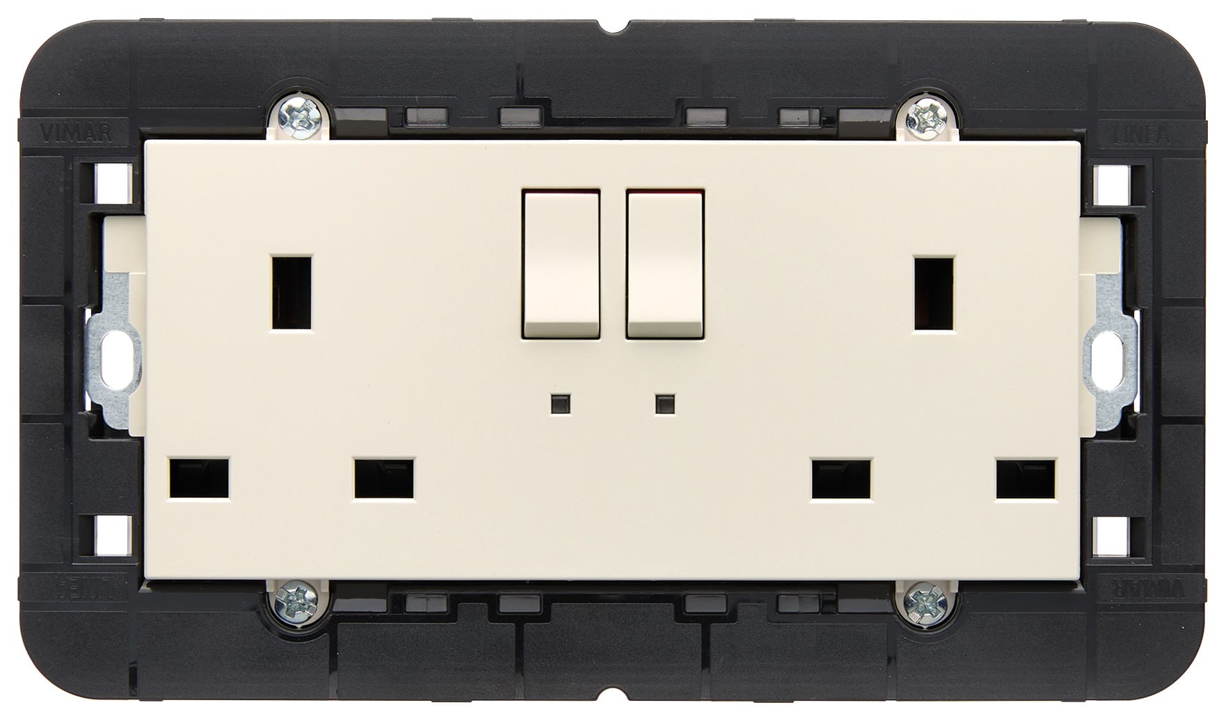 VIMAR - 2 PRESE 2P+T 13A INGLESE INT+SPIA CANAPA 30222.LC