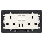 VIMAR - 2PRESE 2P+T13ABS+INT.ROSSO+USBC+C BIANCO
