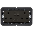 VIMAR - 2PRESE 2P+T13ABS+INT.ROSSO+USBC+C NERO 30224.CCG