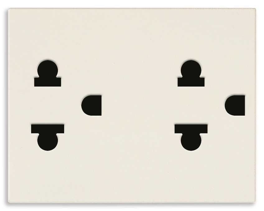 VIMAR - DUE PRESE SICURY 2P+T USA+EU CANAPA 30249.C