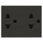 VIMAR - DUE PRESE SICURY 2P+T USA+EU NERO 30249.G