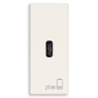 VIMAR - Alimentatore USB C PD 25W Bianco - Per Notebook, Tablet, Smartphone, Fotocamere - Uscita USB Tipo C - Tecnologia Power Delivery - 120-240 V~ 50/60 Hz