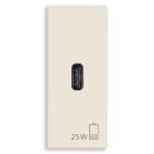 VIMAR - Alimentatore USB C PD 25W in canapa, 1 uscita USB tipo C, Power Delivery, 120-240 V~ 50/60 Hz, per notebook, tablet, smartphone, fotocamere. 30292.C25C