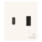 VIMAR - ALIMENTATORE USB A+C 15W 3A 5V 2M BIANCO