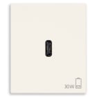 VIMAR - Alimentatore USB C 30W PD Bianco per Notebook, Tablet, Smartphone, Fotocamere - Uscita USB Tipo C, Power Delivery - 120-240V, 50/60Hz