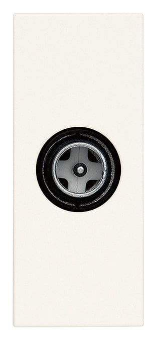 VIMAR - Presa TV-RD-SAT Diretta Bianco con Connettore Maschio 5-2400 MHz Attenuazione 1 dB Passaggio Corrente Segnali Controllo 24V 500 mA Max 30300.01B