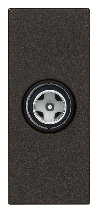 VIMAR - Presa TV-RD-SAT Diretta Nero con Connettore Maschio e Attenuazione di Derivazione 1 dB 30300.01G