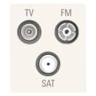 VIMAR - PRESA TV-FM-SAT DIRETTA 3 USCITE BIANCO 30303.B