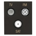 VIMAR - PRESA TV-FM-SAT DIRETTA 3 USCITE NERO