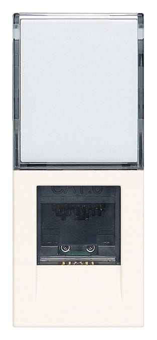 VIMAR - Presa Rj45 Netsafe Cat6 Utp Bianco - Connettore Universale T568A/B, 8 Contatti, Morsetti Ad Incisione D'Isolante 30339.13B