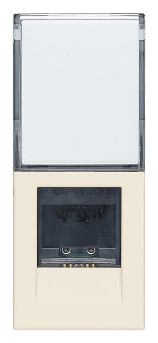 VIMAR - Presa Rj45 Netsafe Cat6 Utp - Connettore Non Schermato, Cablaggio Universale T568A/B, 8 Contatti, Morsetti Ad Incisione D'Isolante, Canapa 30339.13C