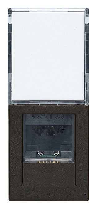 VIMAR - Presa RJ45 Netsafe Cat6 UTP Nero - Connettore Universale T568A/B, 8 Contatti, Morsetti Ad Incisione Isolante 30339.13G