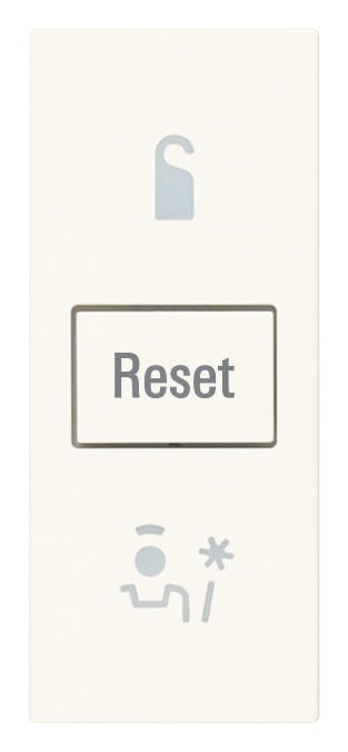 VIMAR - Commutatore 1P 10Ax Bianco con Simboli Do Not Disturb e Make Up Room, Led Rosso e Verde, Max 100W con Alimentatore Integrato 30408.B