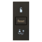 VIMAR - Commutatore 1P 10Ax Nero con Simboli Do Not Disturb e Make Up Room, Led Rosso e Verde, Max 100W con Alimentatore Integrato