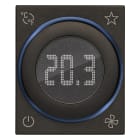 VIMAR - Termostato domotico nero 2M a rotella per controllo temperatura ambiente, gestione impianti, comando fan-coil, retroilluminazione a led. 30471.G