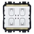 VIMAR - Comando Radio Enocean Piatto 4 Pulsanti Trasmettitore 868 Mhz Energy Harvesting Incorporato Tasti Dedicati 31506 31506.2 2 Moduli 30502