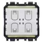 VIMAR - Comando Zigbee Friends of Hue, piatto a quattro pulsanti con trasmettitore 2.4 GHz, standard Zigbee Green Power, alimentazione energy harvesting.