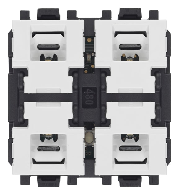 VIMAR - Comando KNX Secure 4 Pulsanti LED RGB Intensità Temperatura Moduli