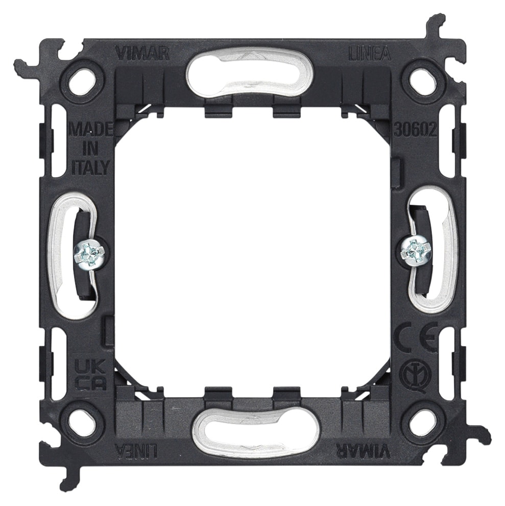 VIMAR - Supporto 2 Moduli con Griffe per Scatole da Incasso Ø 60 mm Interasse 71 mm