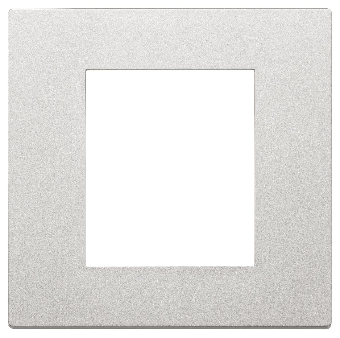VIMAR - Placca 2 Moduli Argento Tecnopolimero Verniciato