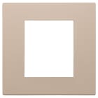 VIMAR - Placca 2 Moduli Tecnopolimero Verniciato Argilla 30642.21