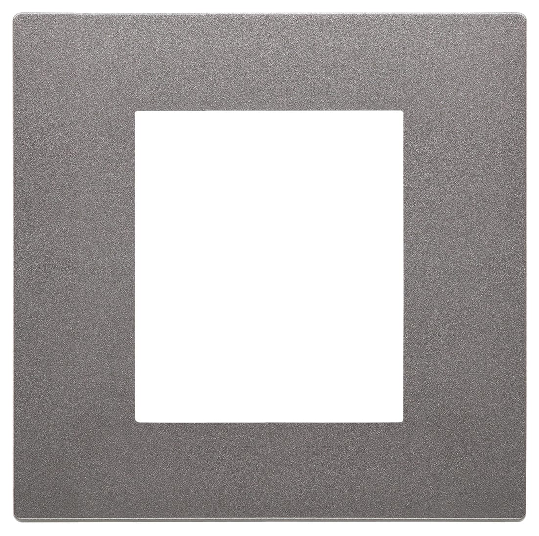 VIMAR - Placca 2 Moduli in Tecnopolimero Verniciato Metal 30642.22