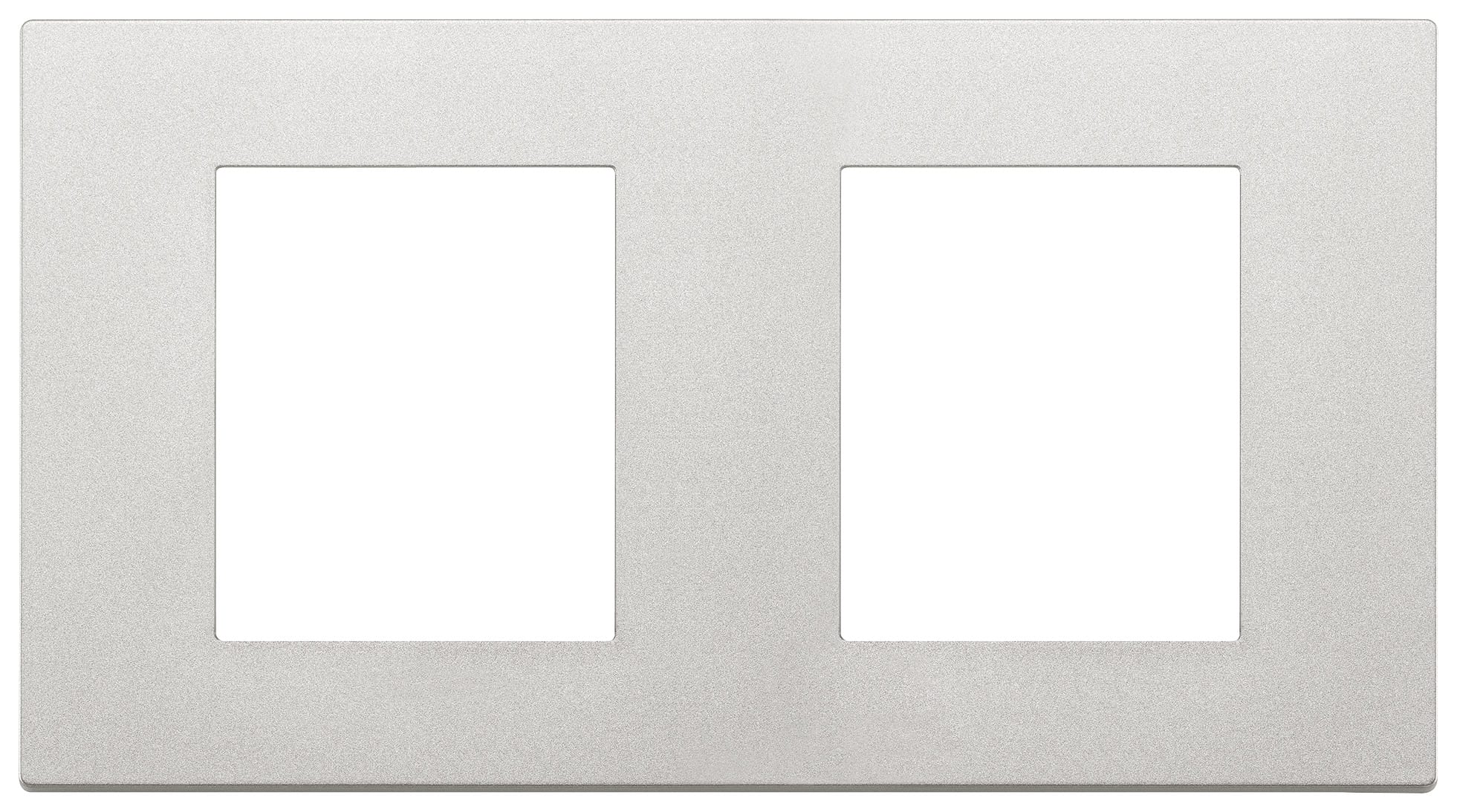 VIMAR - PLACCA 4M (2+2)INT71 ARGENTO 30643.20