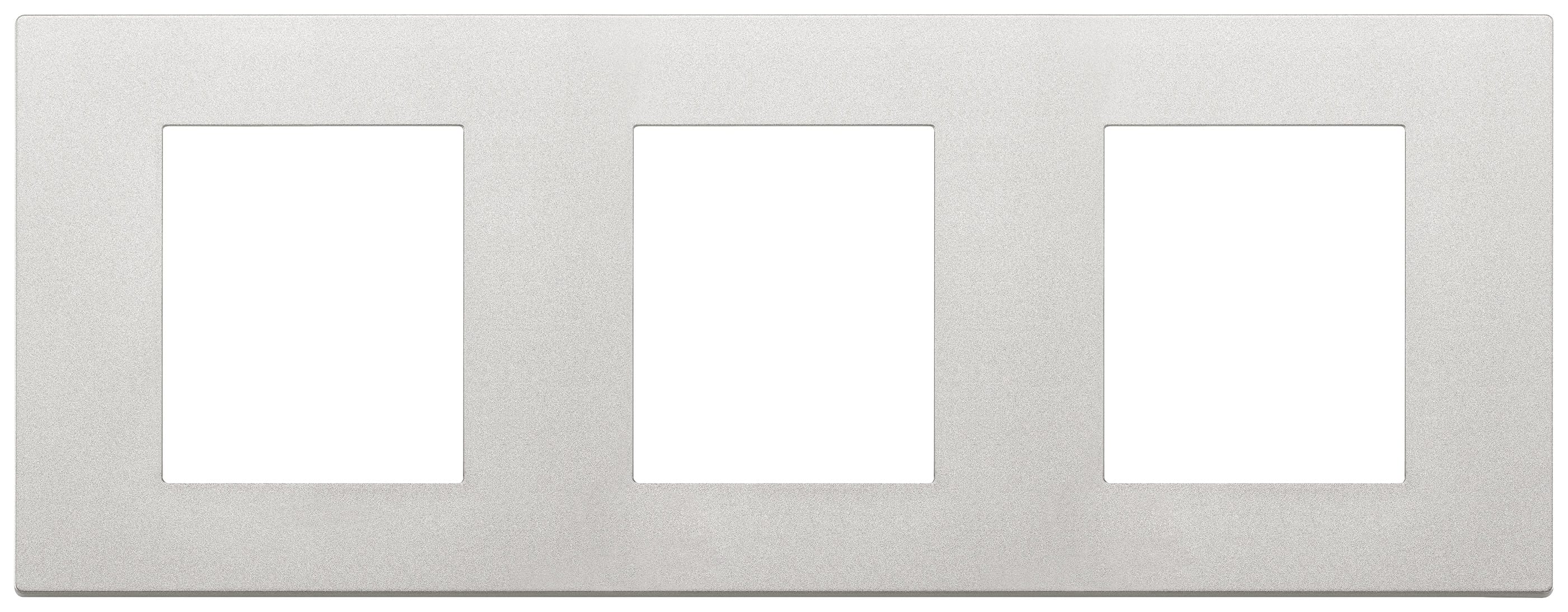 VIMAR - PLACCA 6M (2+2+2)INT71 ARGENTO 30644.20