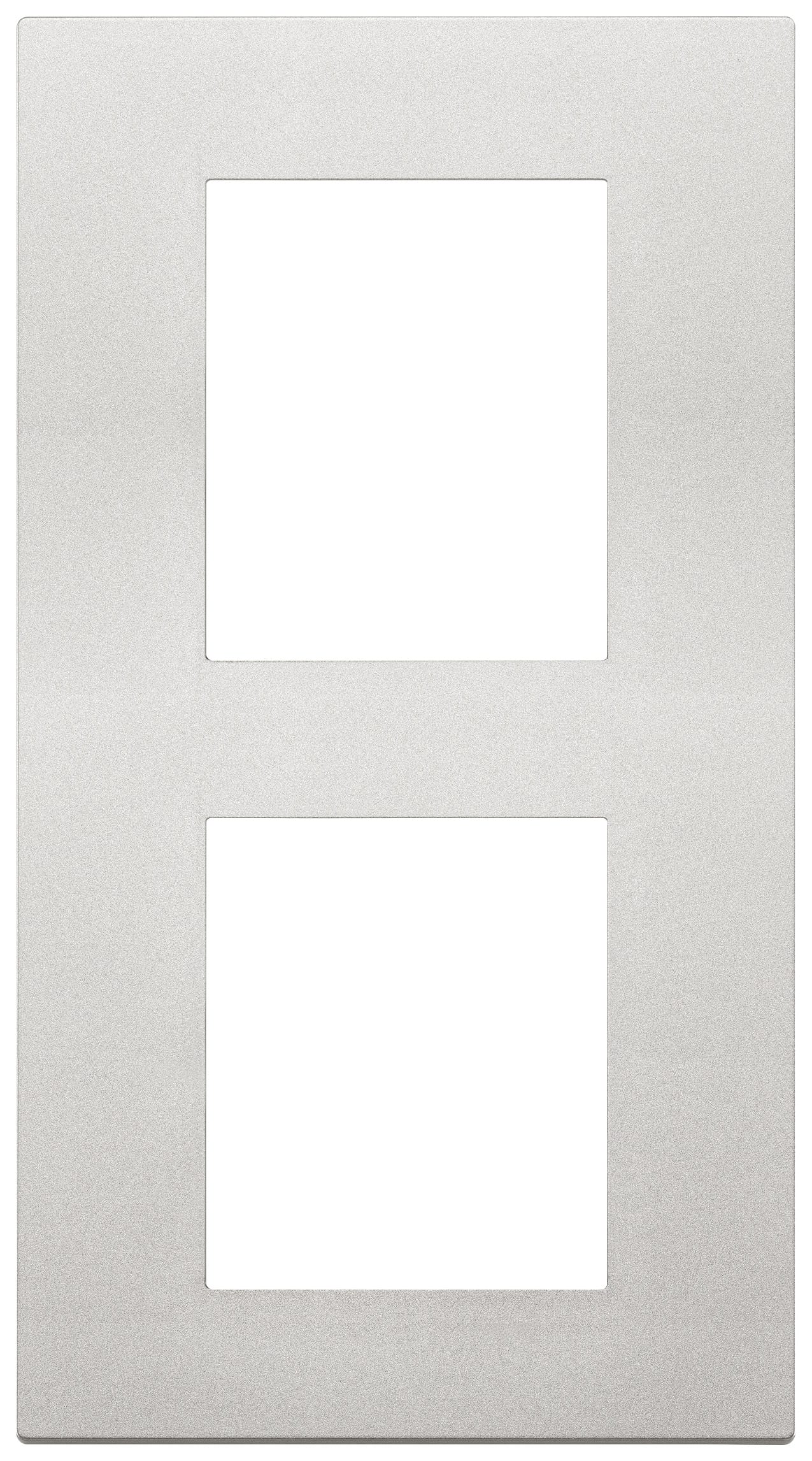 VIMAR - PLACCA 4M (2+2)INT71 VERTICALE ARGENTO