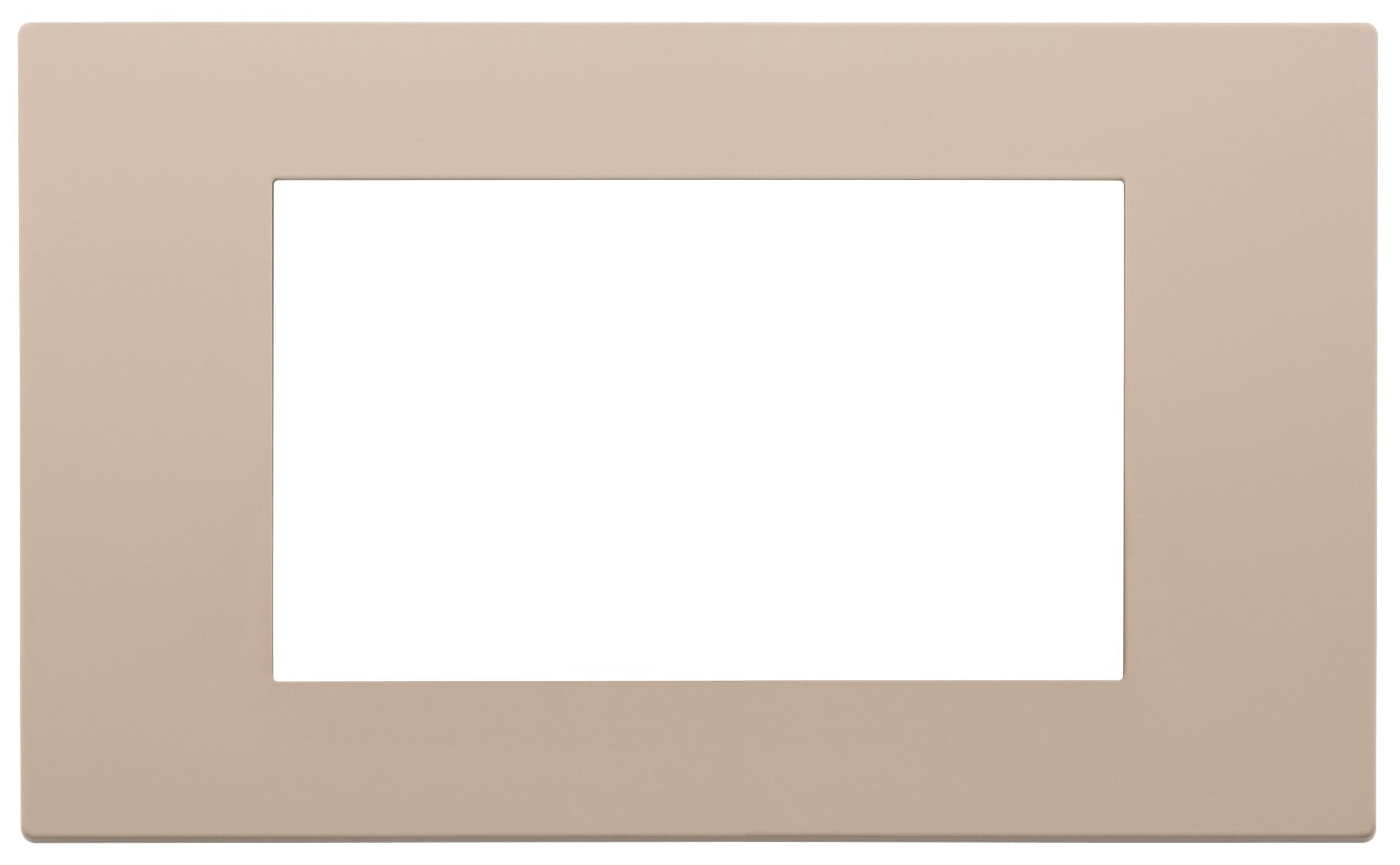 VIMAR - Placca 4 Moduli Tecnopolimero Verniciato Argilla 30654.21