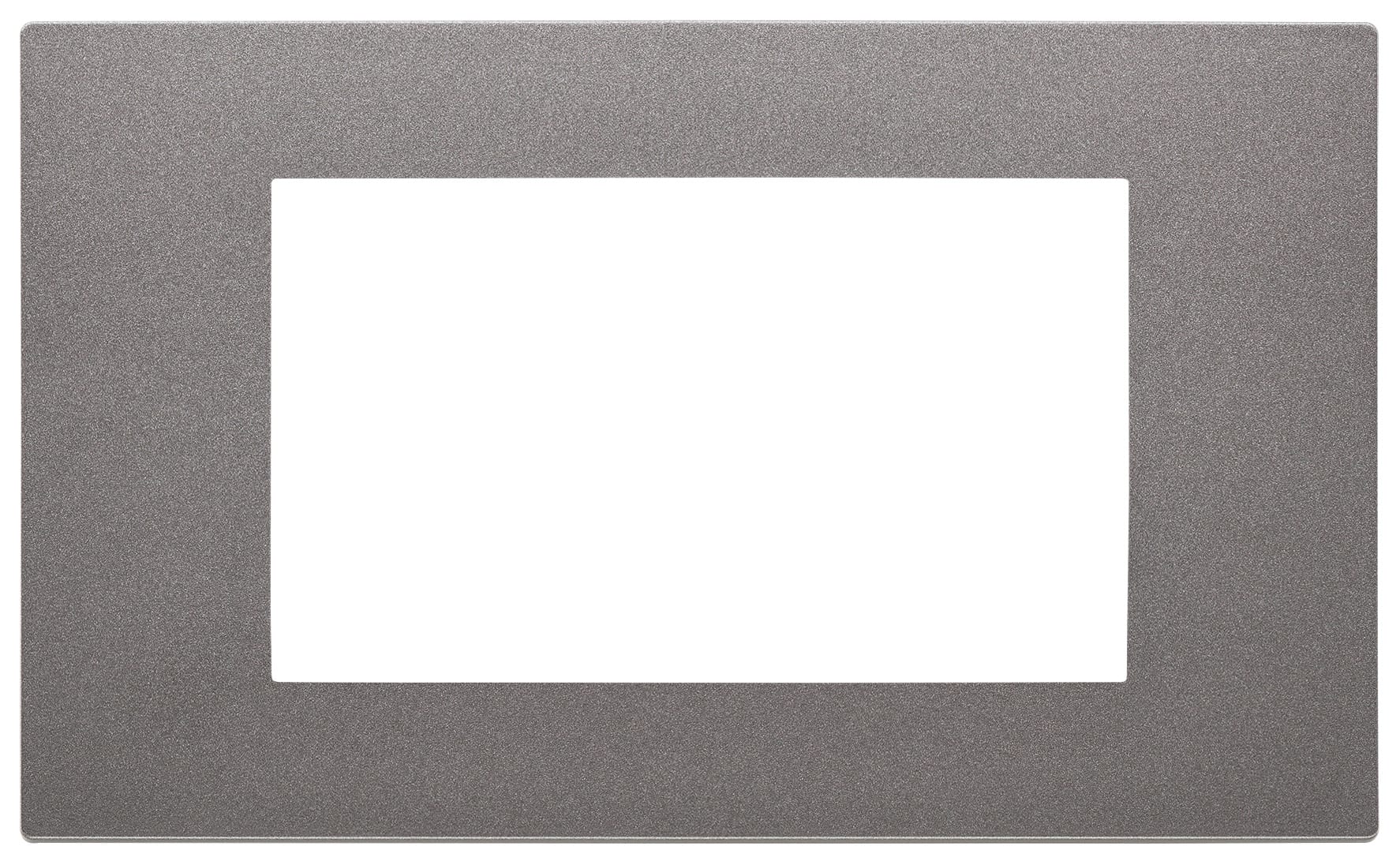 VIMAR - Placca 4 Moduli in Tecnopolimero Verniciato Metallico