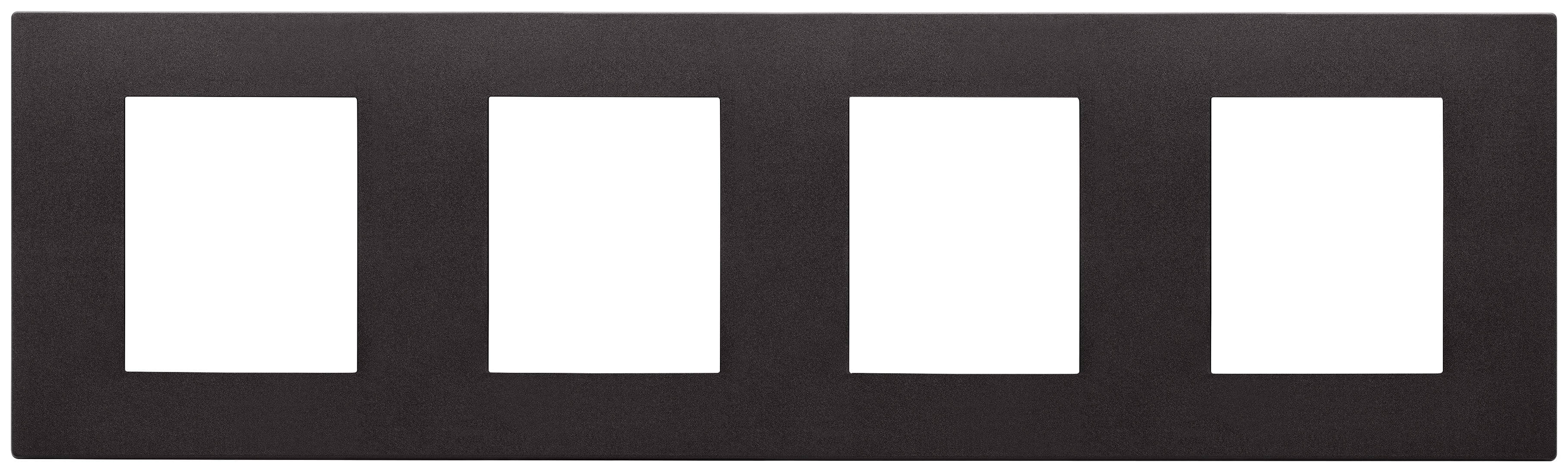 VIMAR - PLACCA 8M (2+2+2+2)INT71 NERO 30669.02