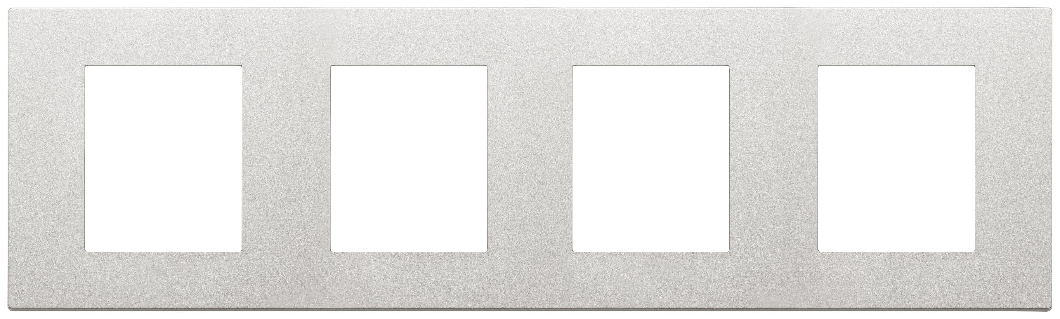 VIMAR - PLACCA 8M (2+2+2+2)INT71 ARGENTO 30669.20