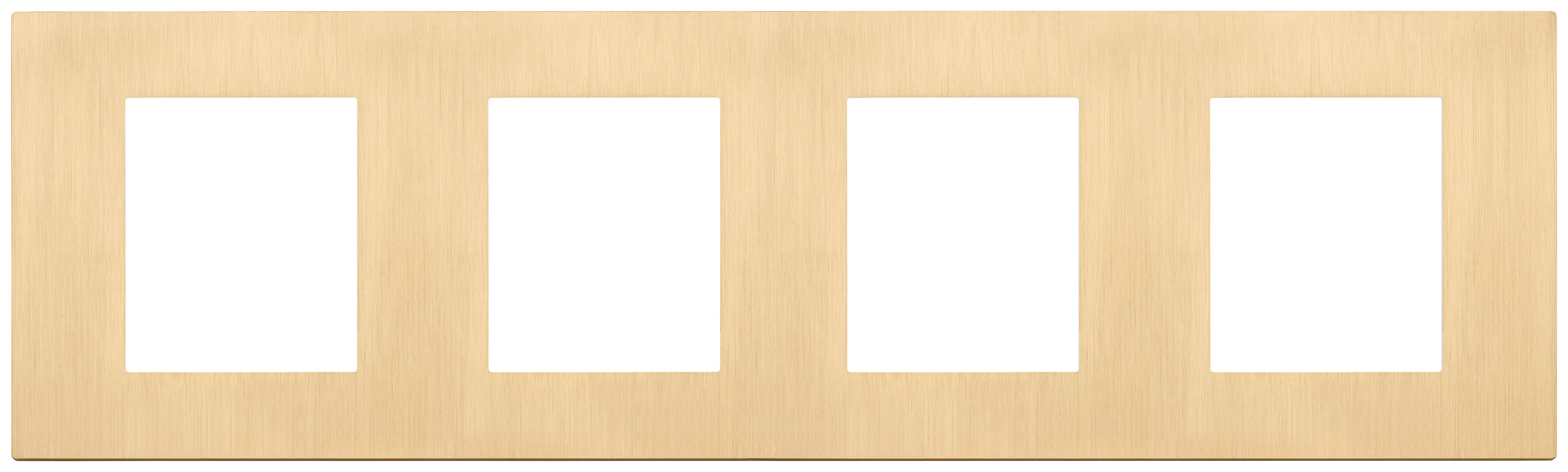 VIMAR - PLACCA 8M (2+2+2+2)INT71 ORO SPAZZOLATO 30669.70.01