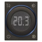 VIMAR - Termostato rotella IoT 2M nero, Bluetooth 5.0, relè 5(2) A 240 V, ingresso sensore, alimentazione 100-240 V, LED bianco, 2 moduli.
