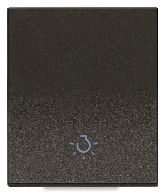 VIMAR - TASTO 2M ALLINEATO SIMBOLO LUCE NERO 31000.2LG