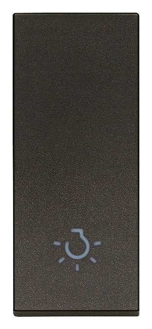 VIMAR - TASTO 1M ALLINEATO SIMBOLO LUCE NERO 31000.LG