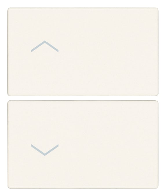 VIMAR - DUE MEZZI TASTI 2M SIMBOLI FRECCE BIANCO 31480.2FB