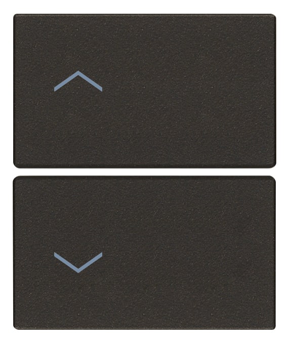 VIMAR - DUE MEZZI TASTI 2M SIMBOLI FRECCE NERO 31480.2FG