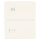VIMAR - DUE MEZZI TASTI 2M SIMBOLI ON/OFF BIANCO 31480.2YB