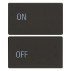 VIMAR - DUE MEZZI TASTI 2M SIMBOLI ON/OFF NERO 31480.2YG
