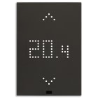 VIMAR - Termostato XT By-me 2M nero per controllo temperatura ambiente, gestione impianti, comando fan-coil, retroilluminazione LED, 2 moduli. 32041.G