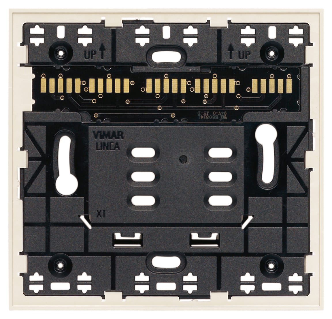 VIMAR - Supporto Elettrificato 2 Moduli Incasso Linea Piattaforma Xt per Scatole Ø 60 Mm Canapa