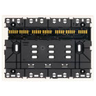 VIMAR - Supporto Elettrificato 3 Moduli Incasso Bianco con Viti Linea Piattaforma Xt 32603.B