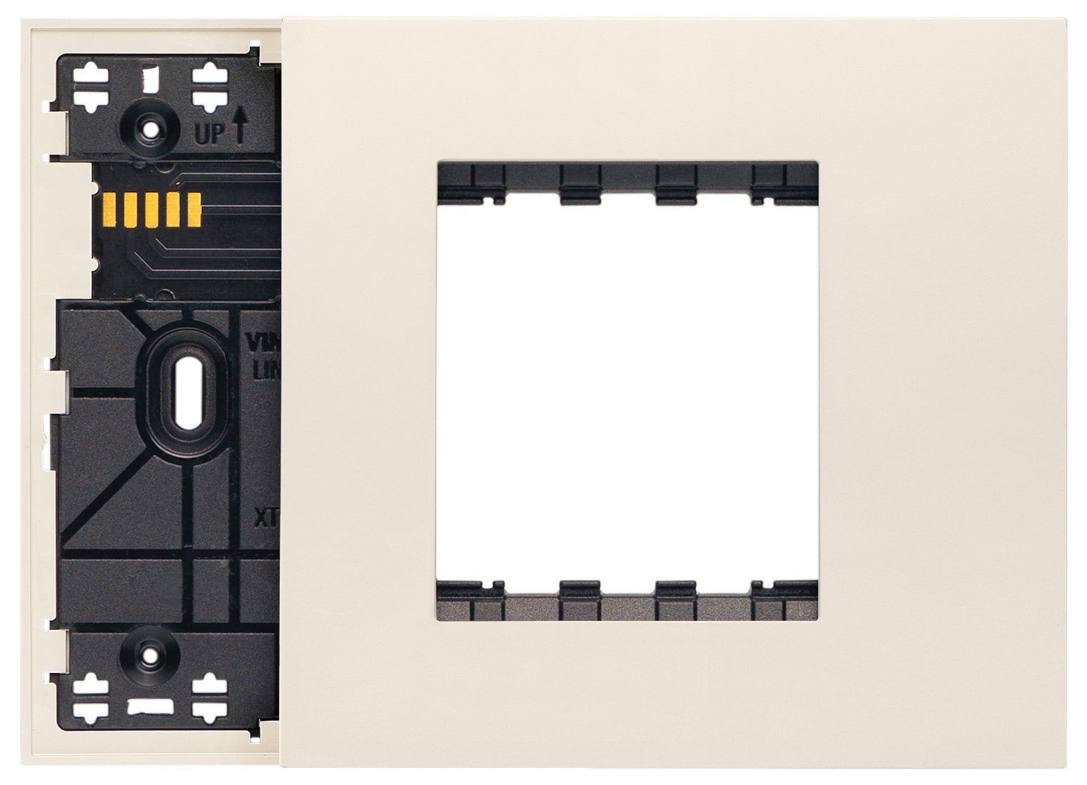 VIMAR - Supporto Misto Elettrificato per 1 Nodo e 1 Modulo Frontale Linea Piattaforma Xt con Viti per Scatole 3 Moduli