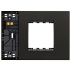 VIMAR - Supporto Misto Elettrificato per 1 Nodo e 1 Modulo Frontale Xt, 1-2 Dispositivi Standard, Viti, Scatole 3 Moduli, Completo di Placca - Nero