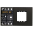 VIMAR - Supporto Misto Elettrificato per 1 Nodo, 1 Attuatore e 2 Moduli Frontali Xt, Nero con Viti per Scatole 4 Moduli 32614.G